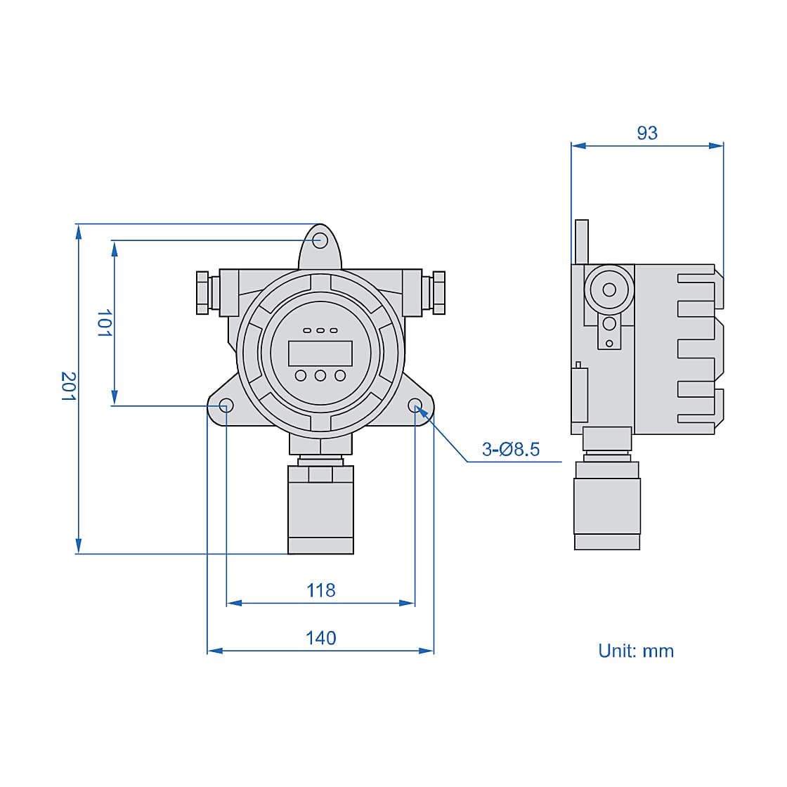 Insize GAS DETECTION TRANSMITTER 0613-SG01 for CH4 gas