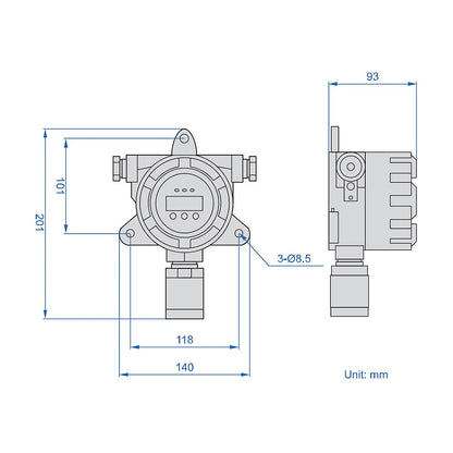 Insize GAS DETECTION TRANSMITTER 0613-SG01 for CH4 gas